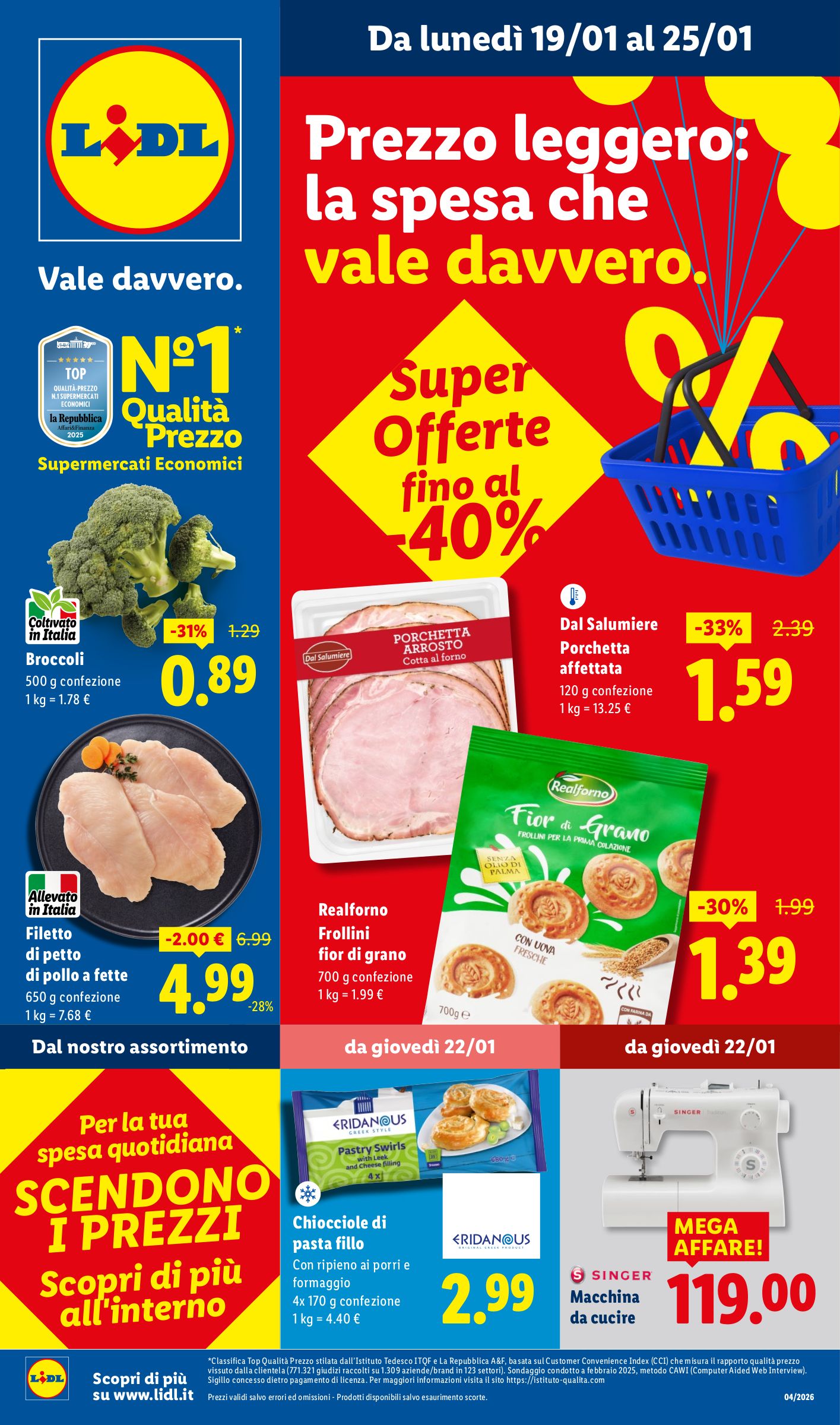 Offerte valide dal 19/01 al 25/01