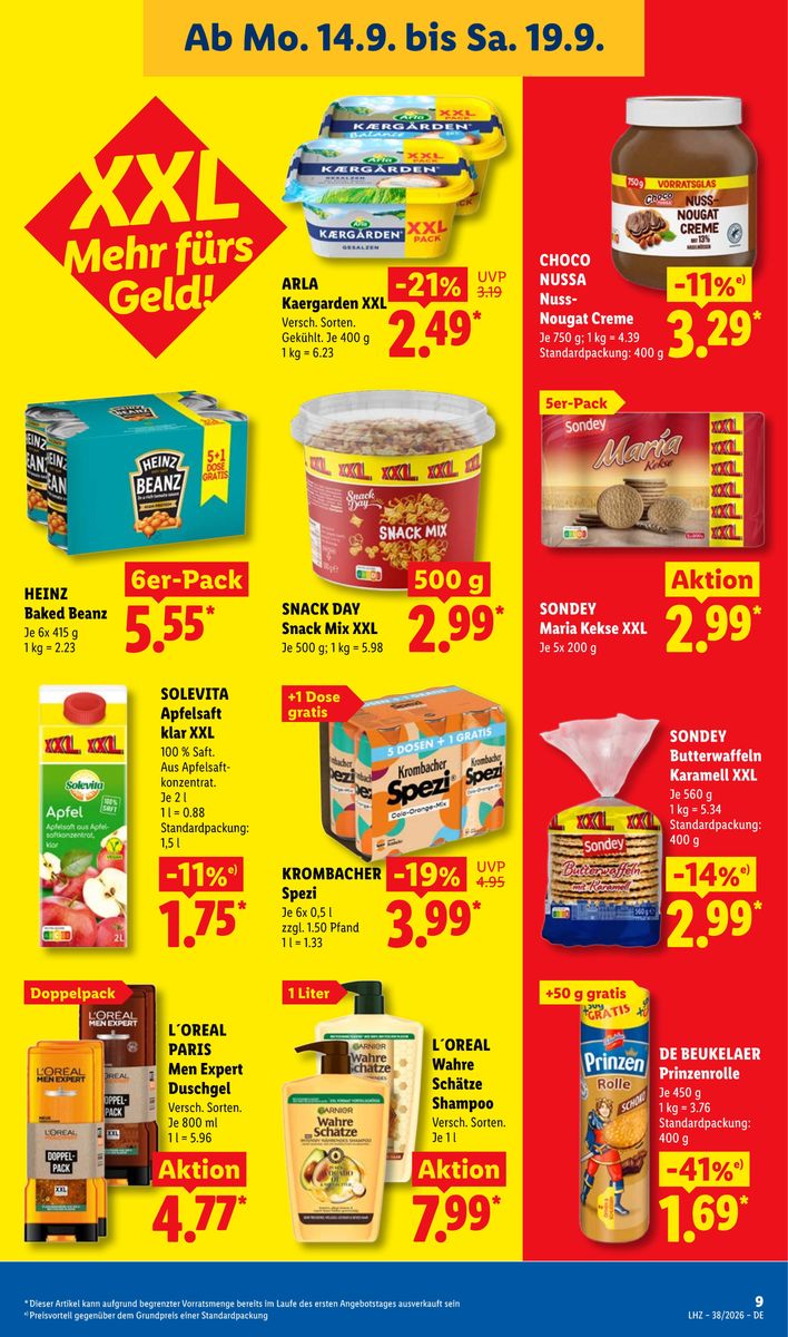 Lidl – Aktionsprospekt · 14.09.2026 – 19.09.2026, Seite 17
