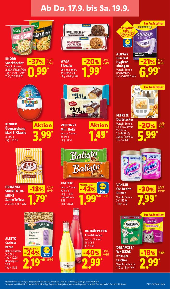 Lidl – Aktionsprospekt · 14.09.2026 – 19.09.2026, Seite 67