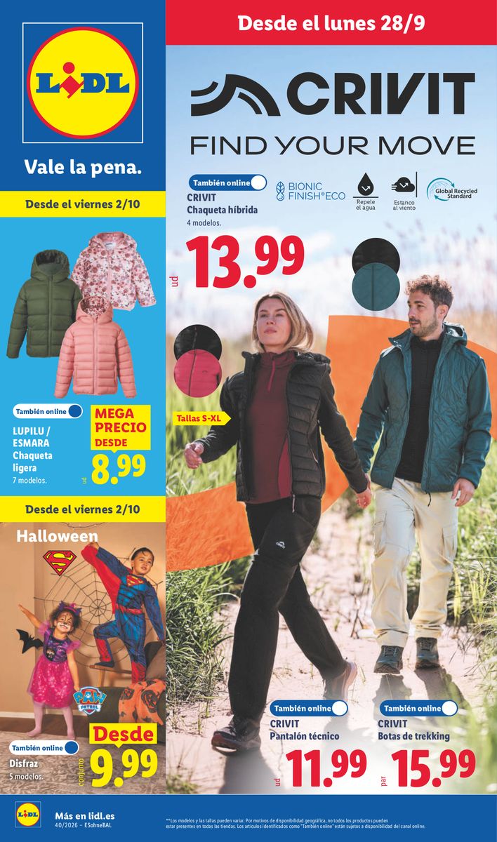 Folleto Lidl de bazar del 28 de septiembre al 4 de octubre de 2026