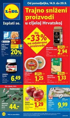 Naslovnica: Lidl katalog Vrijedi od 14.09. do 20.09.