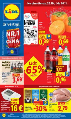 Lidl: Aktuālais akciju buklets — Piedāvājumi no 26.10.