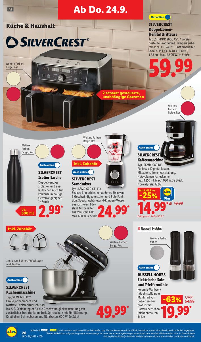 Lidl – Aktionsprospekt · 21.09.2026 – 26.09.2026, Seite 22