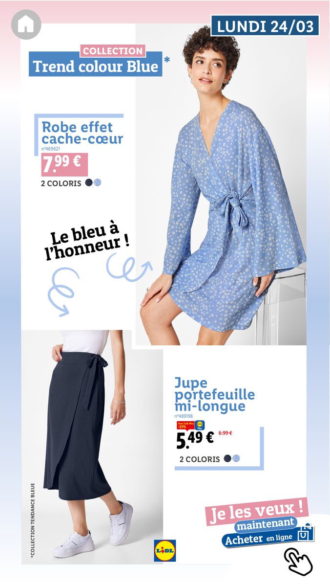 esmara® Robe effet cache-cœur femme